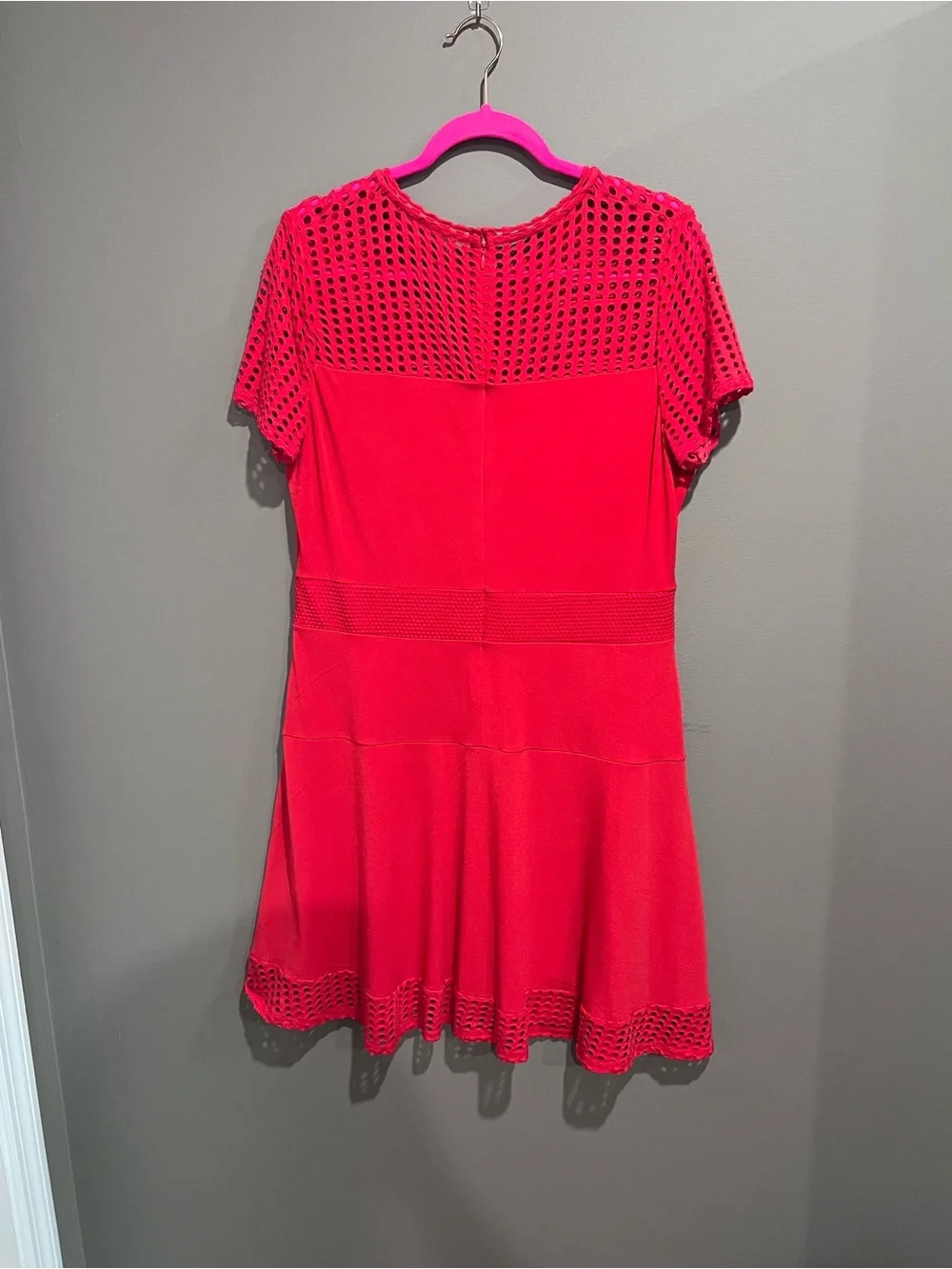 Michael Kors Red Short-Sleeve Mini Dress